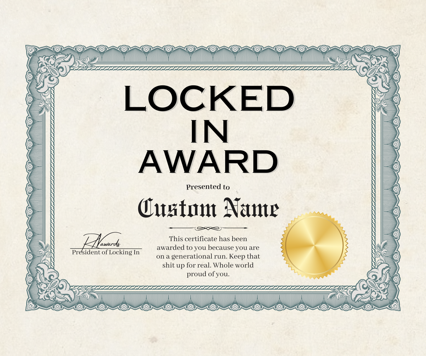 Locked In Award