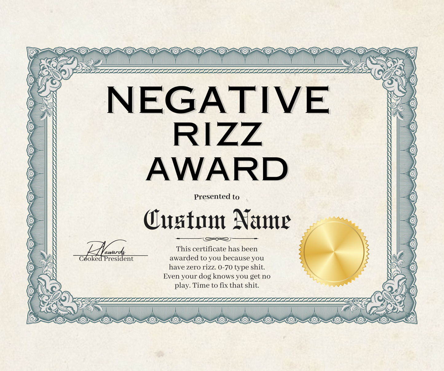 Negative Rizz Award