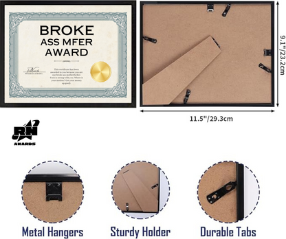 Broke Ass Mfer Award