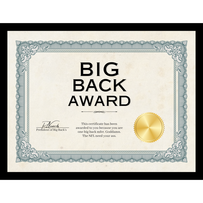 Big Back Award – RN Awards