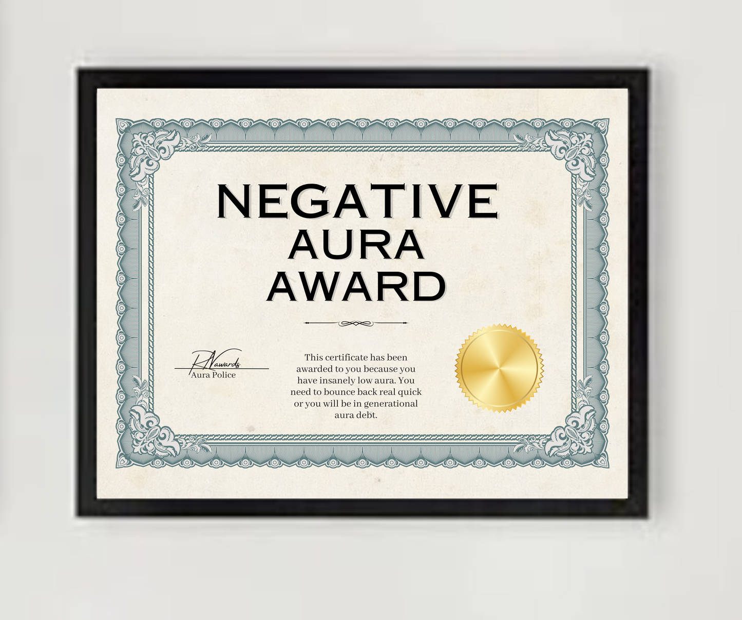 Negative Aura Award