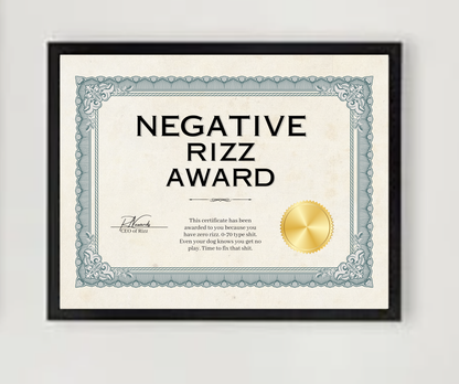 Negative Rizz Award