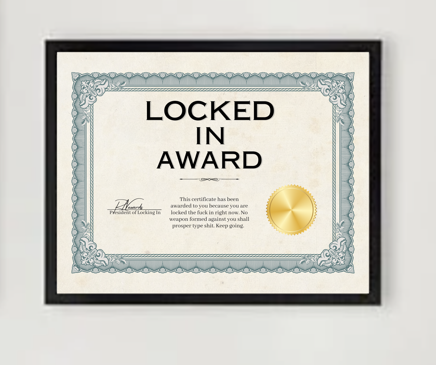 Locked In Award