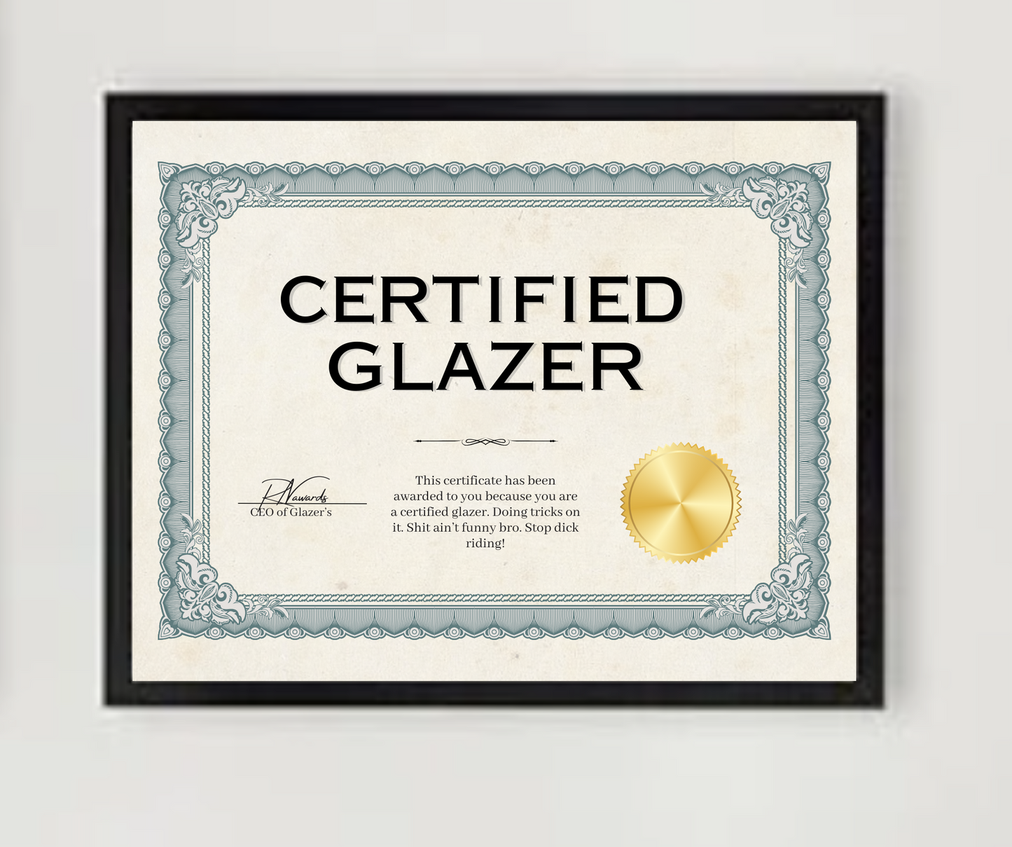 Certified Glazer Award