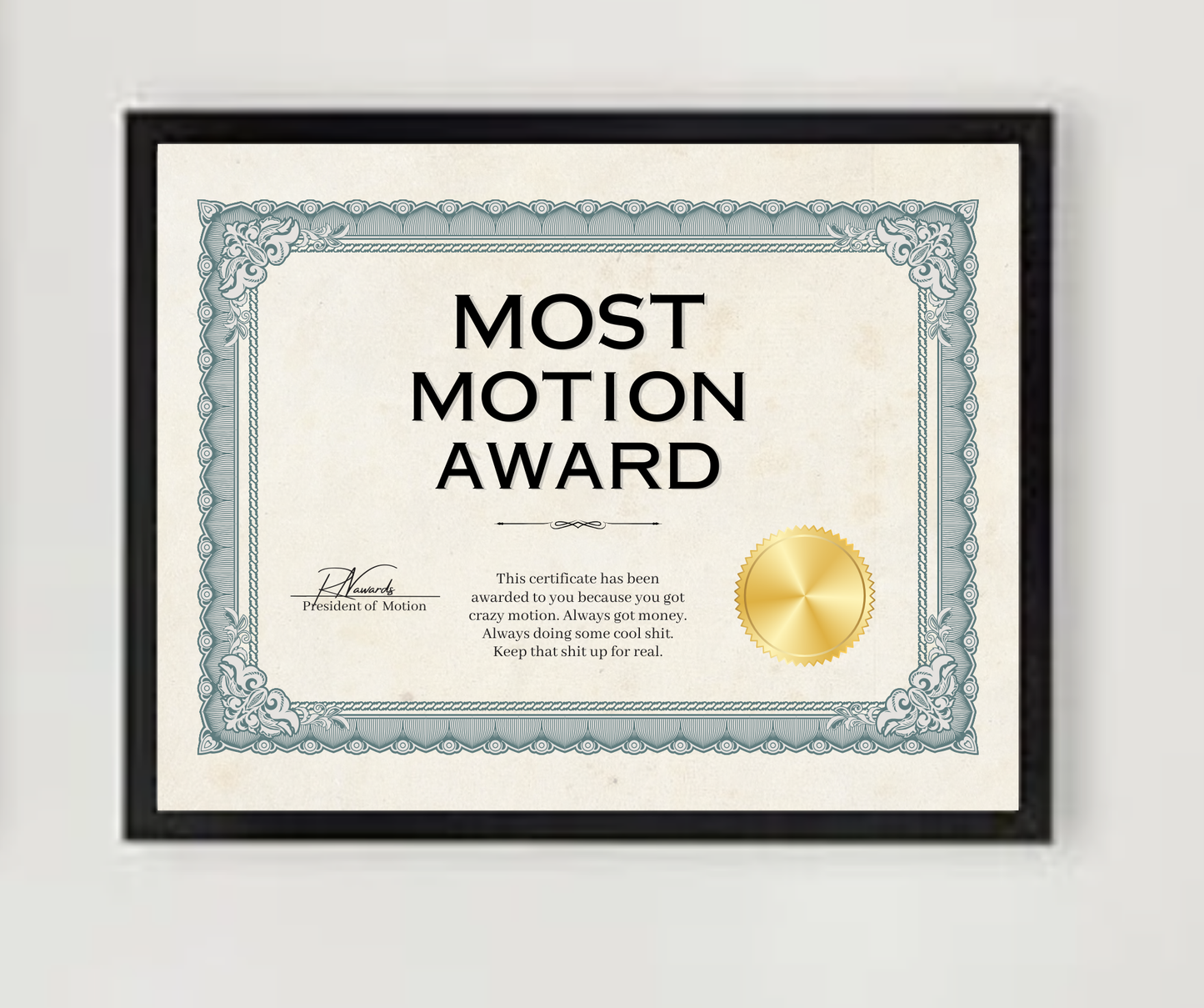 Most Motion Award