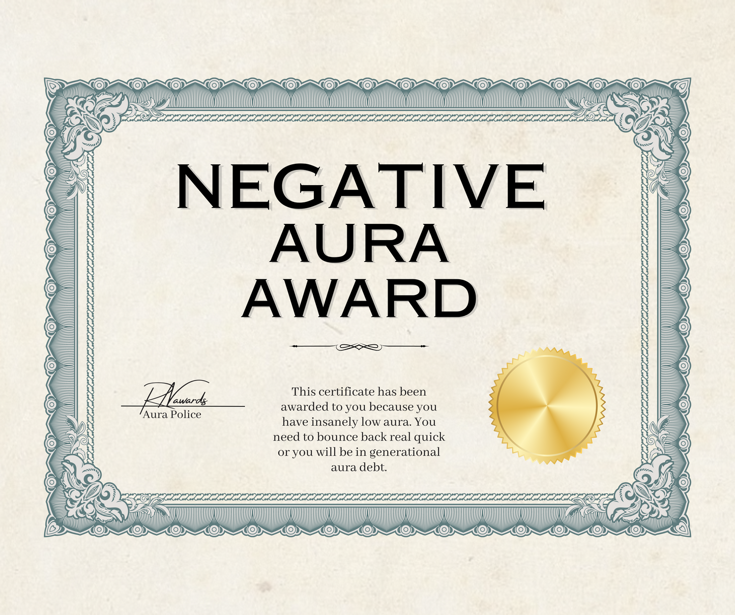 Negative Aura Award