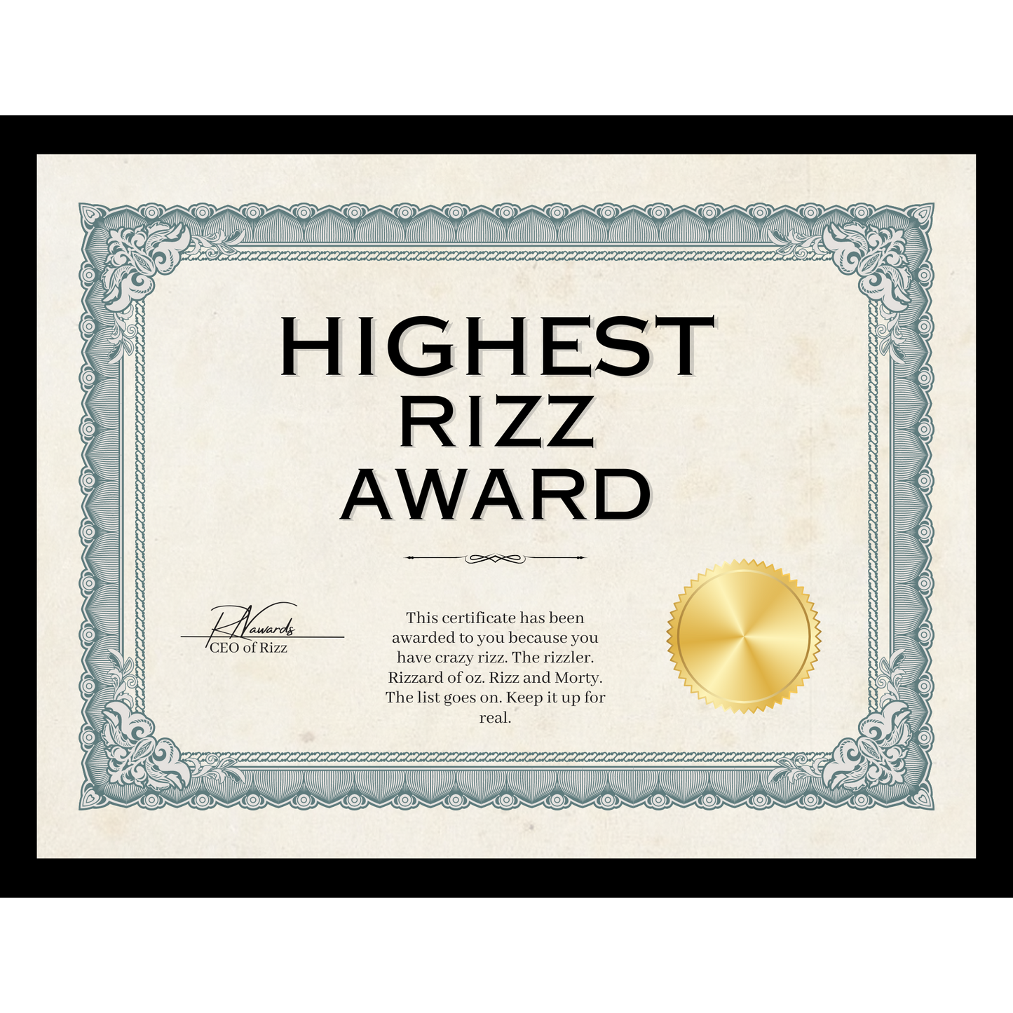 Highest Rizz Award