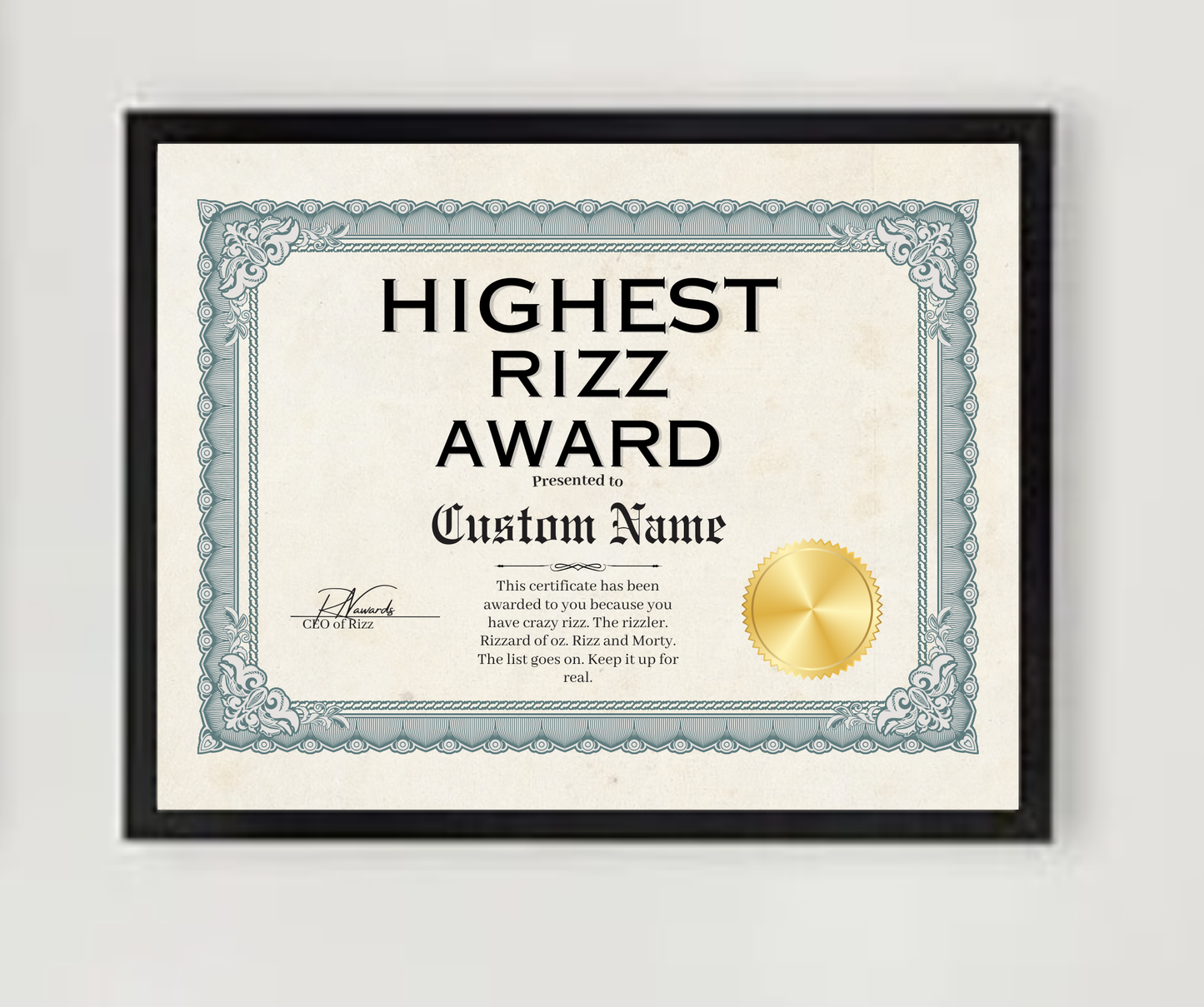 Highest Rizz Award