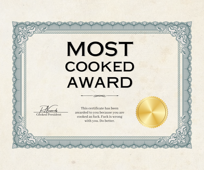 Most Cooked Award