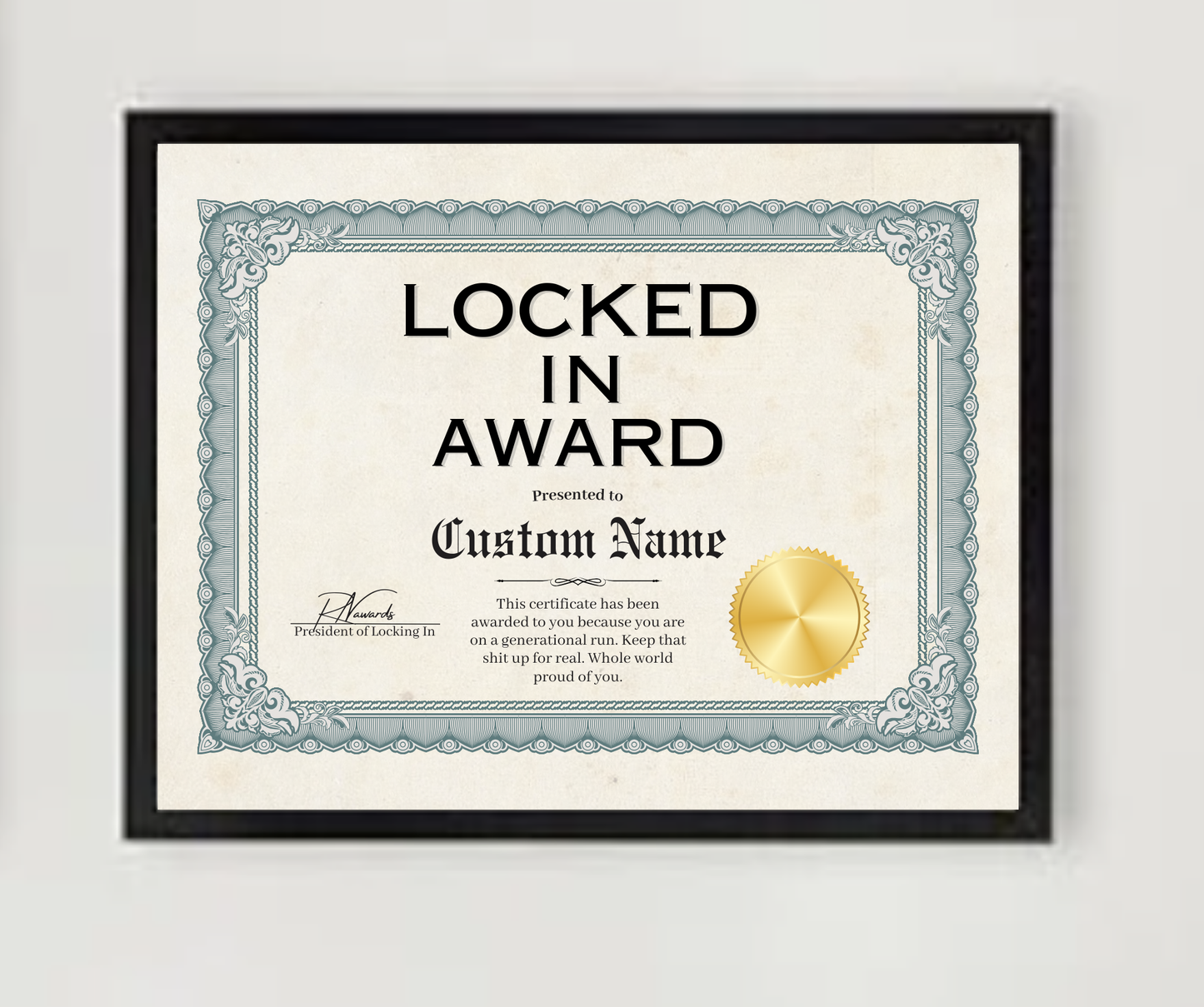 Locked In Award