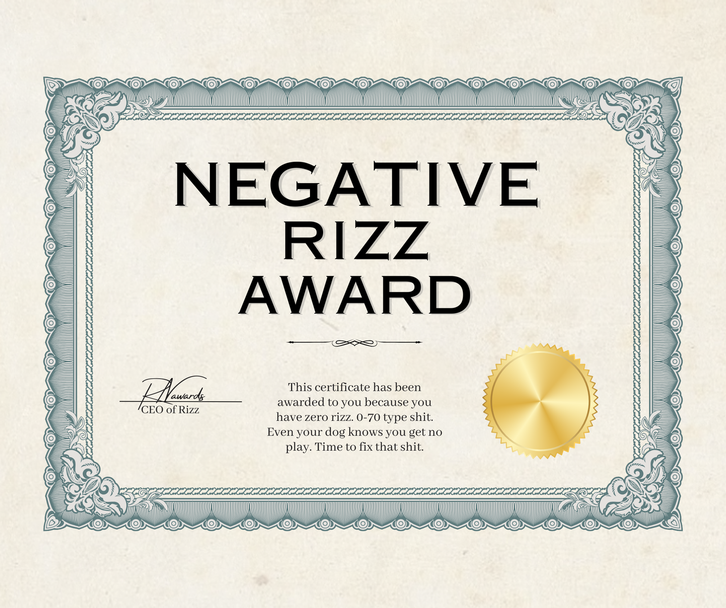 Negative Rizz Award