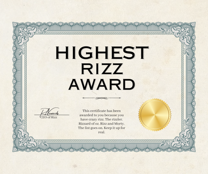 Highest Rizz Award