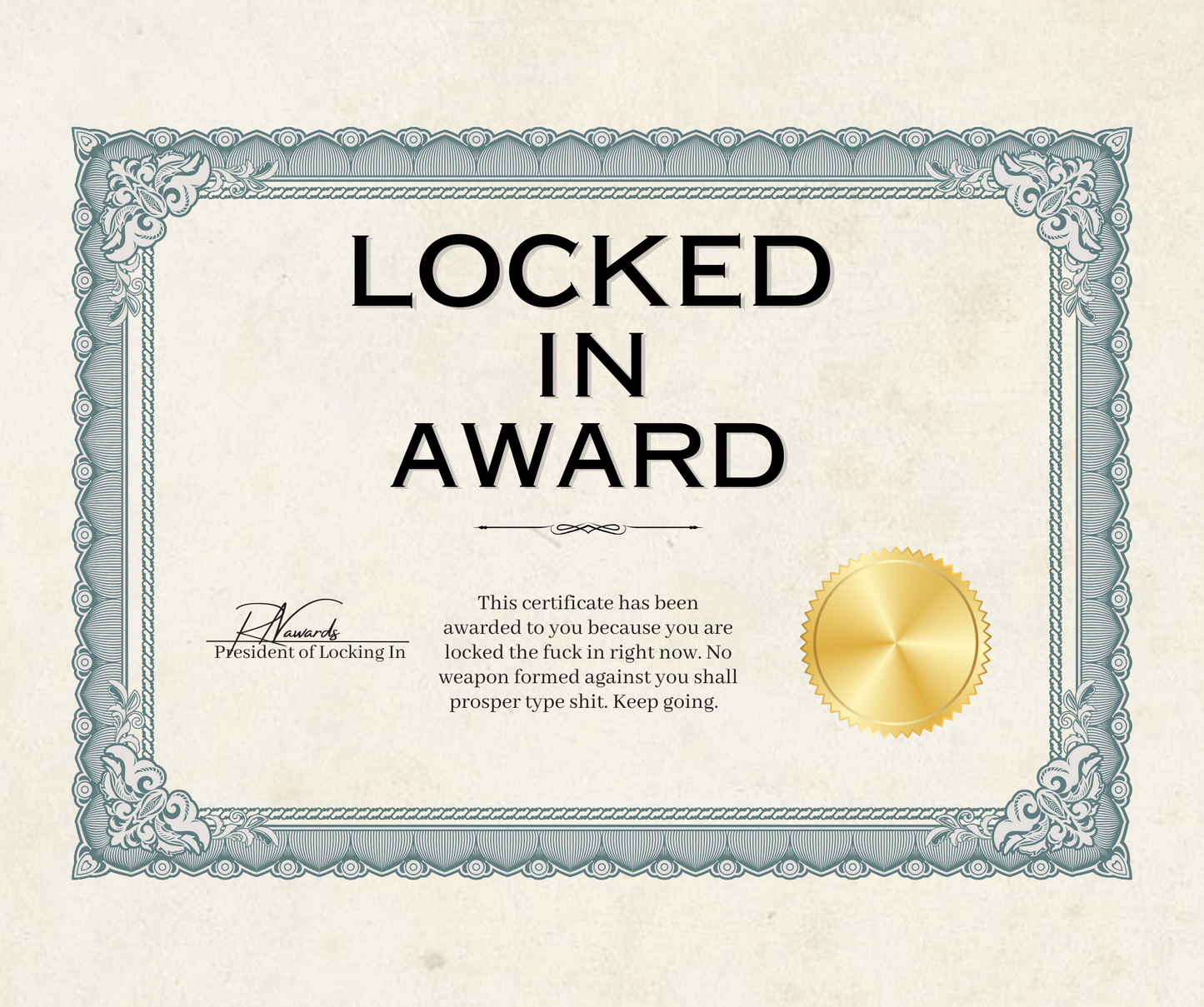 Locked In Award