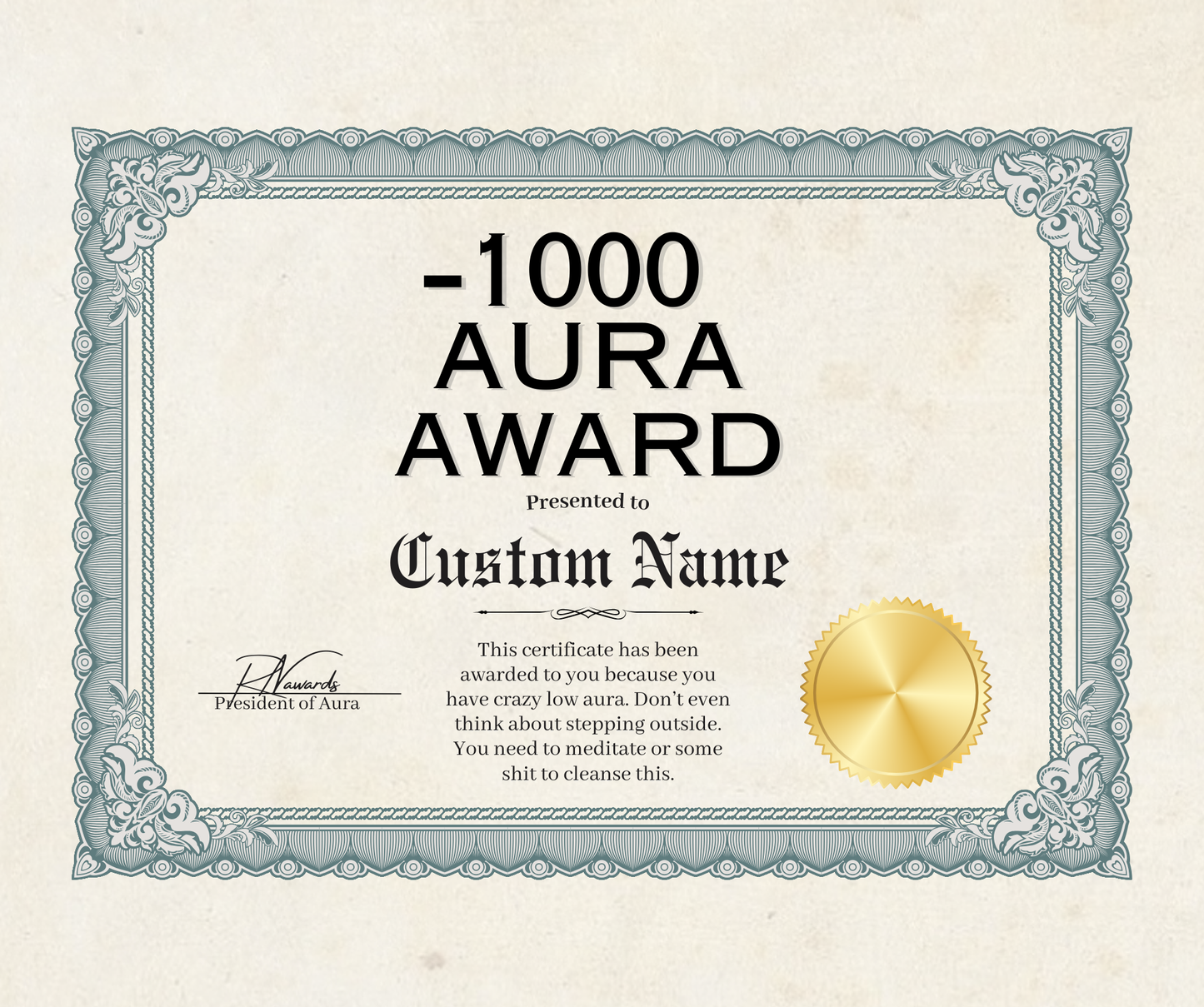 -1000 Aura Award