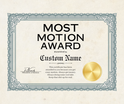 Most Motion Award