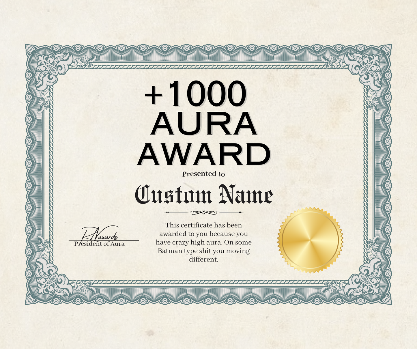 +1000 Aura Award