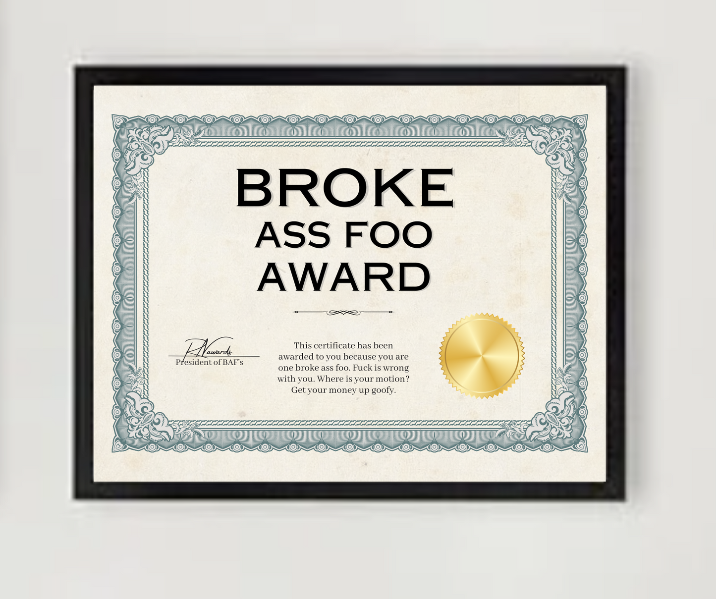 Broke Ass Foo Award